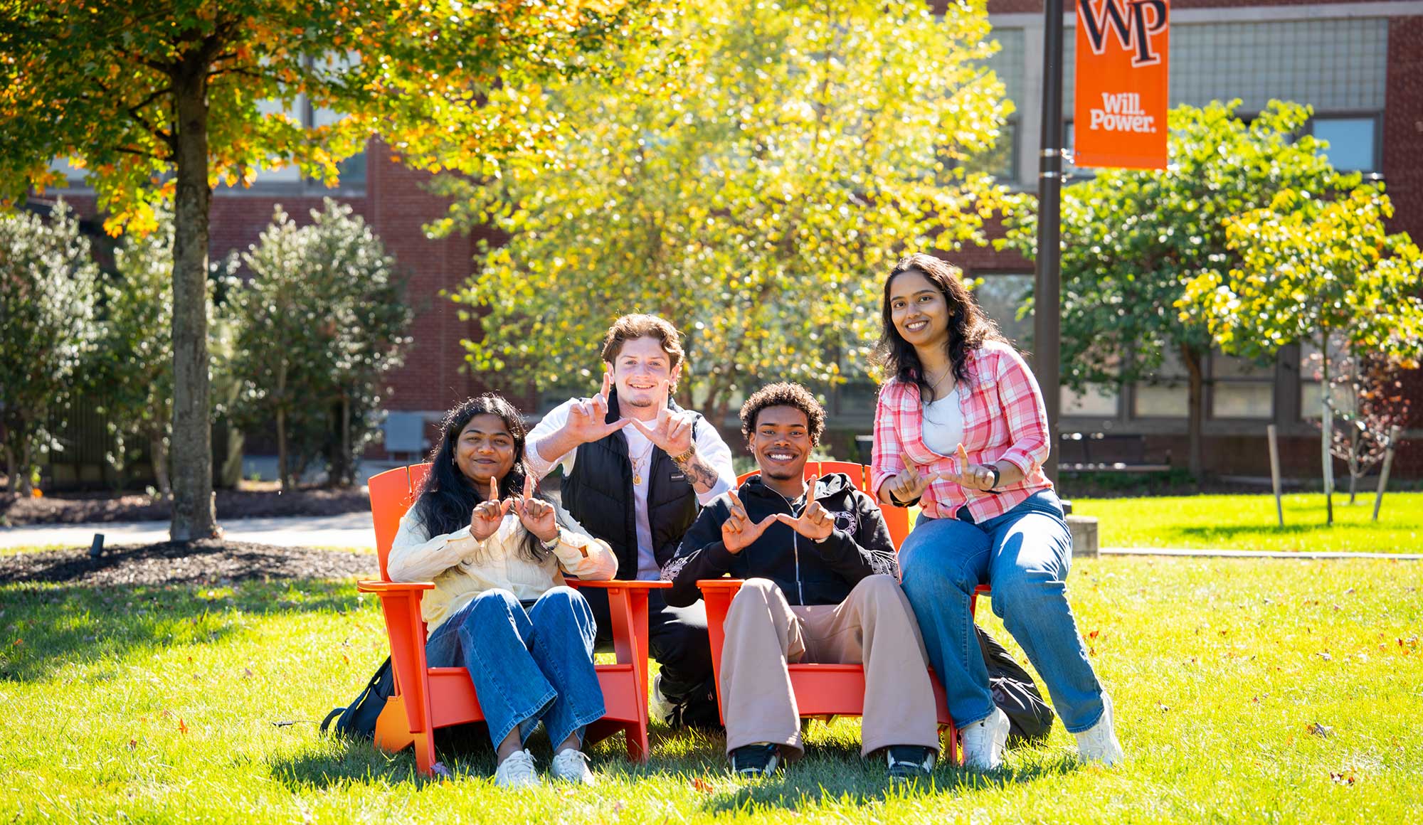 Students on campus
